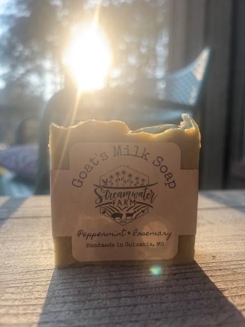 Peppermint & Rosemary Goat's Milk Soap - 4 oz bar