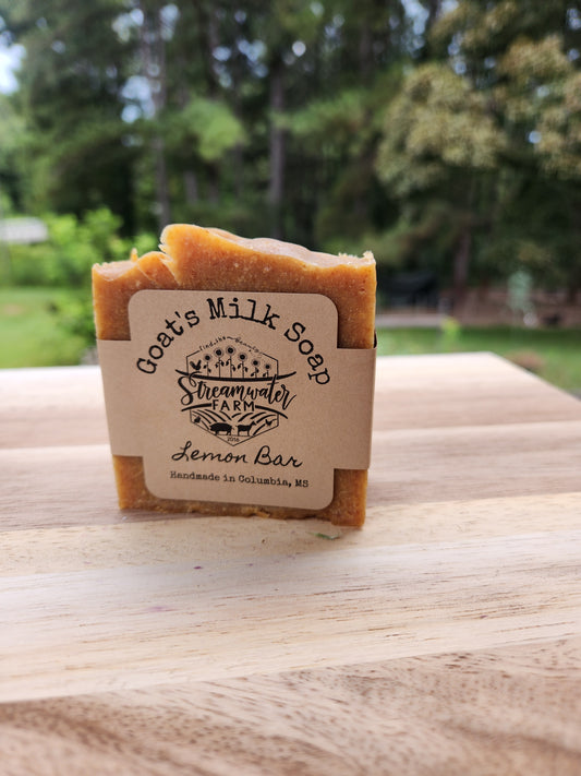 Lemon Bar Goat's Milk Soap - 4 oz bar