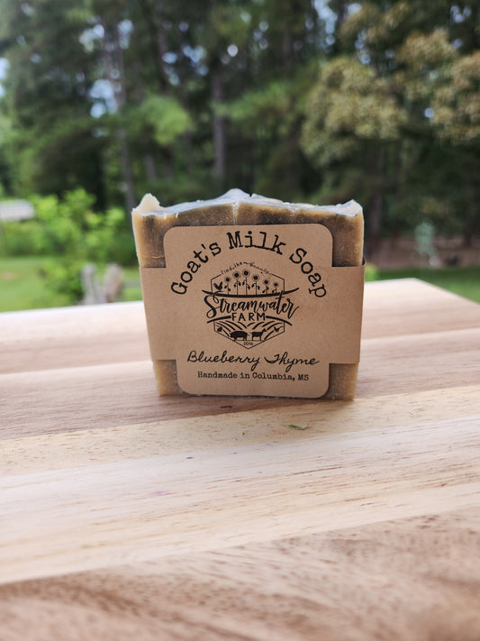 Blueberry Thyme Goat's Milk Soap - 4 oz bar