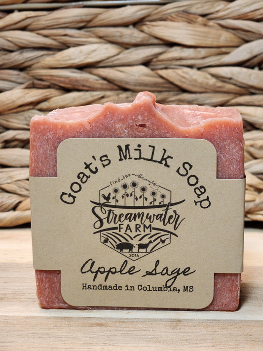 Apple Sage Goat's Milk Soap - 4 oz bar