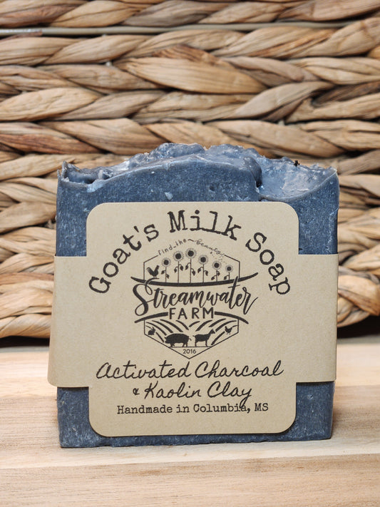 Activated Charcoal & Kaolin Clay Goat's Milk Soap - 4 oz bar