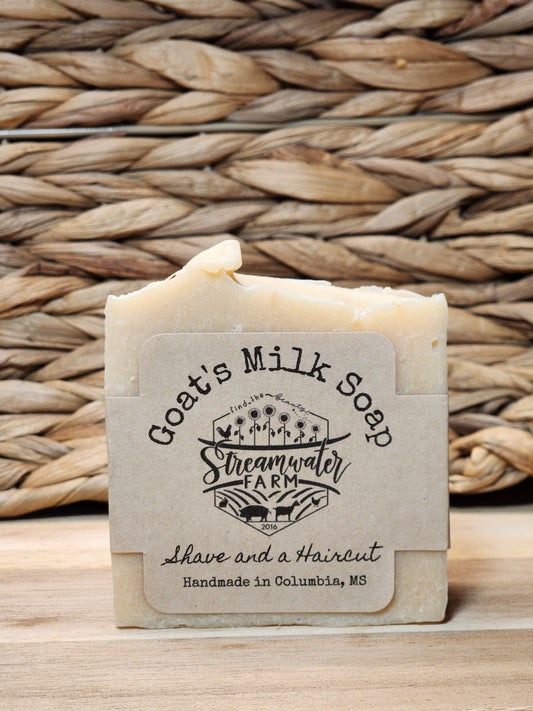 Shave & a Haircut Goat's Milk Soap - 4 oz bar