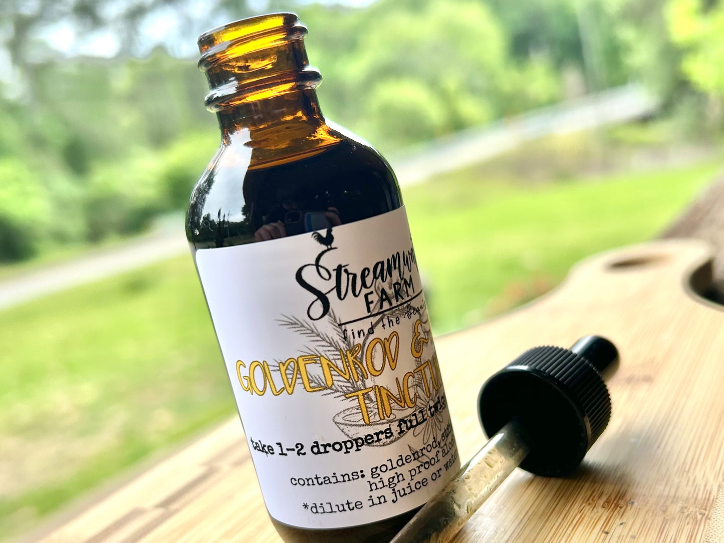 Goldenrod & Nettle Tincture: 2 oz dropper bottle